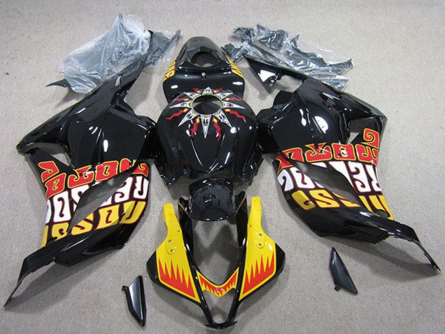2009-2012 Yellow Glossy Black Red Rossi Honda CBR600RR Motorcycle Fairings UK