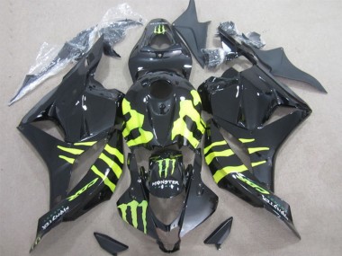 Buy 2009-2012 Glossy Black Yellow Monster Honda CBR600RR Motorcycle Fairings UK