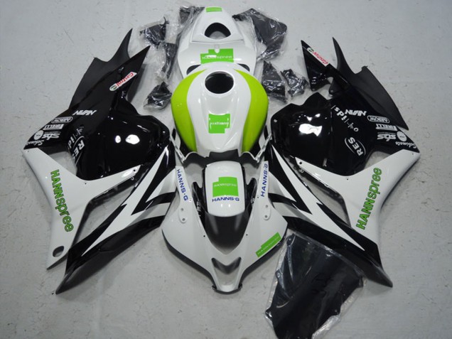 2009-2012 White Green Glossy Black Hannspree Honda CBR600RR Motorcycle Fairing UK