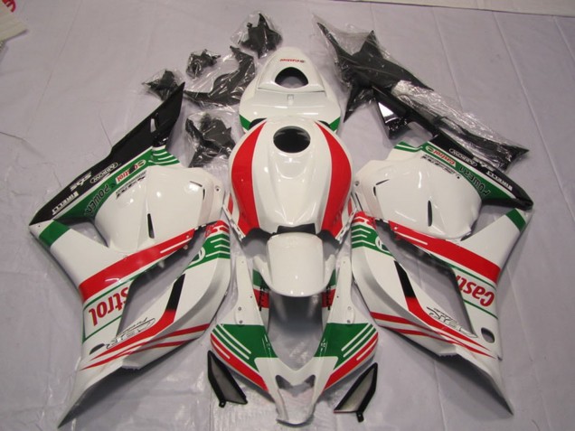 2009-2012 White Red Green Castrol Honda CBR600RR Motorcycle Fairing UK