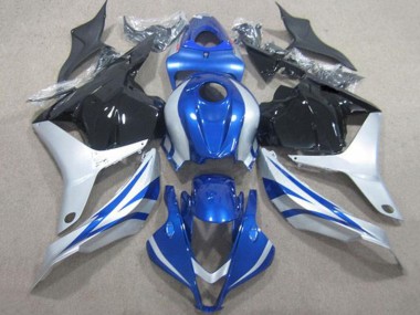 Buy 2009-2012 Silver Blue Glossy Black Stripe Honda CBR600RR Motorcycle Fairings UK