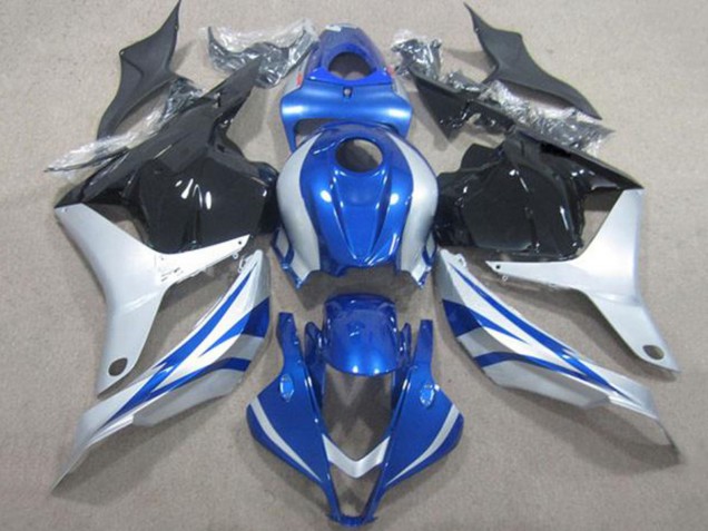 2009-2012 Silver Blue Glossy Black Stripe Honda CBR600RR Motorcycle Fairings UK