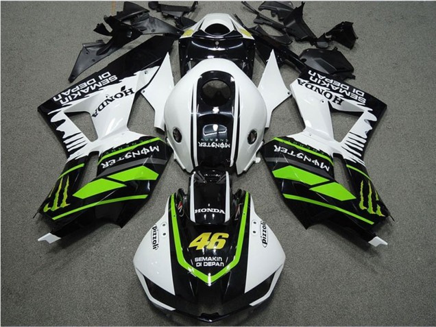 2013-2023 White Green Glossy Black Semakin Didepan Monster Honda CBR600RR Motorcycle Fairings UK