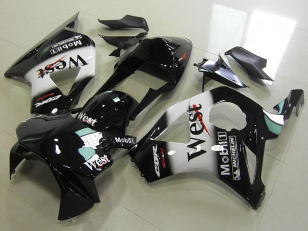 2002-2003 Glossy Black White West Honda CBR900RR 954 Motorcycle Fairings UK