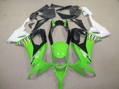 Buy 2008-2010 White Green Black Kawasaki ZX10R Motorcycle Fairing Kits UK