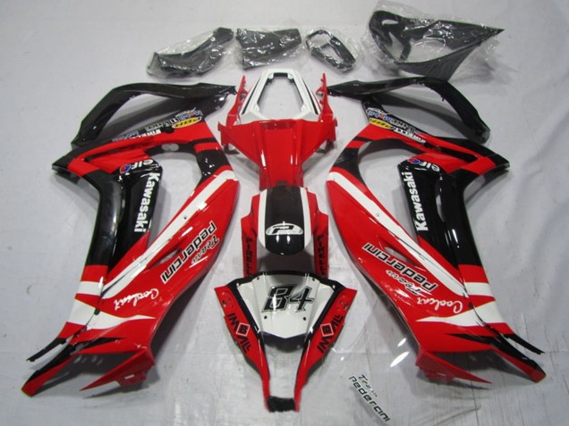 2011-2015 White Red Black Pedercini Kawasaki ZX10R Motorcycle Fairings UK