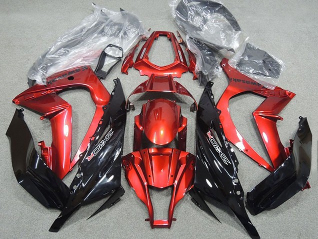 2011-2015 Red Glossy Black Kawasaki ZX10R Motorcycle Fairing UK
