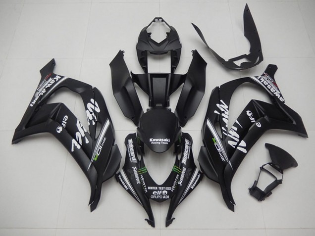 2016-2020 Matte Black Green White Monster Reacing Team Motocard Kawasaki ZX10R Motorcycle Fairings UK