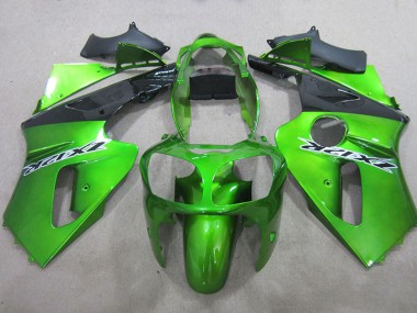 Buy 2000-2001 Green Matte Black Kawasaki ZX12R Motorcycle Fairings UK