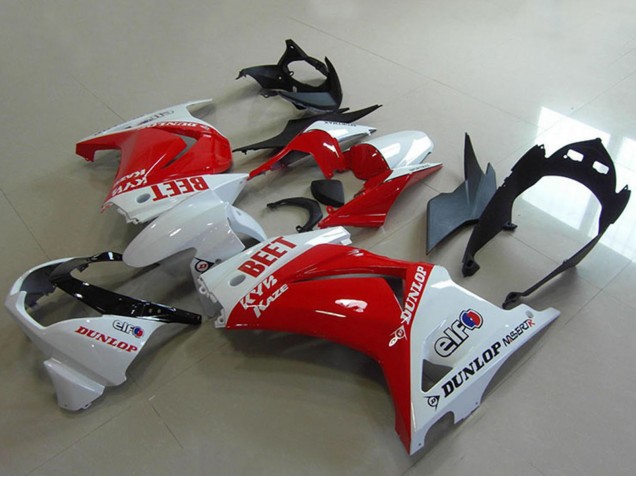 2008-2012 White Red BEET Kawasaki ZX250R Motorcycle Fairings UK