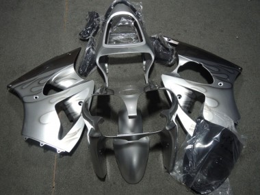 Buy 2000-2002 Silver Grey Flame Kawasaki ZX6R Motorcycle Fairings UK