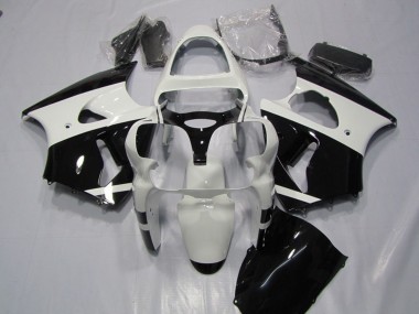 Buy 2000-2002 White Glossy Black Kawasaki ZX6R Motorcycle Fairings UK
