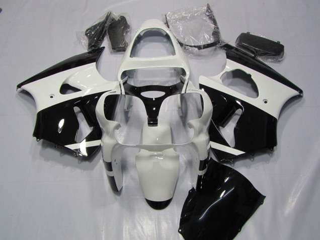 2000-2002 White Glossy Black Kawasaki ZX6R Motorcycle Fairings UK
