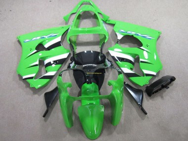 Buy 2000-2002 Green White Black Kawasaki ZX6R Motorcycle Fairing Kit UK