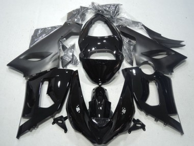 Buy 2005-2006 Glossy Black Matte Black Kawasaki ZX6R Motorcycle Fairings UK