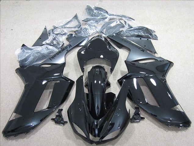 2007-2008 Black Silver Kawasaki ZX6R Motorcycle Fairings UK