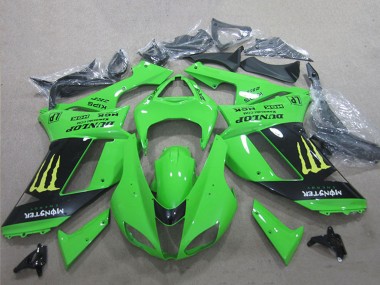 Buy 2007-2008 White Blue Ninja Kawasaki ZX6R Motorcycle Fairings UK
