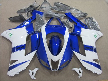 Buy 2007-2008 Blue White Monster Kawasaki ZX6R Motorcycle Fairings UK