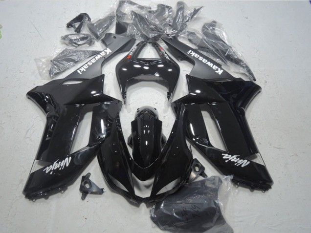 2007-2008 Gossy Black Matte Black White Red Decals Kawasaki ZX6R Motorcycle Fairings UK