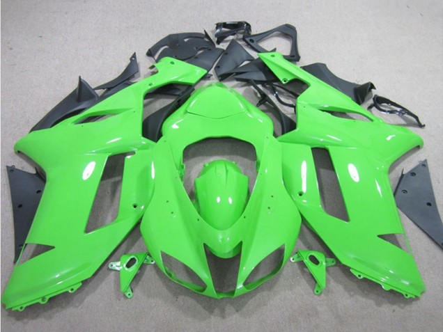 2007-2008 Green Kawasaki ZX6R Motorcycle Fairings UK