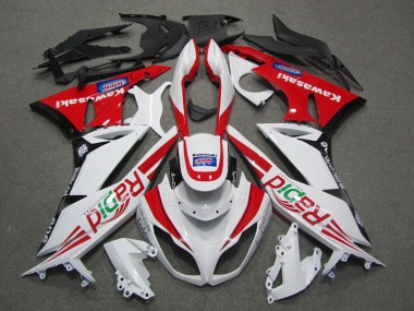 Buy 2009-2012 White Red Black Rapid Kawasaki ZX6R Motorcycle Fairings UK