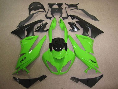 Buy 2009-2012 Green Glossy Black Matte Black Kawasaki ZX6R Motorcycle Fairings UK