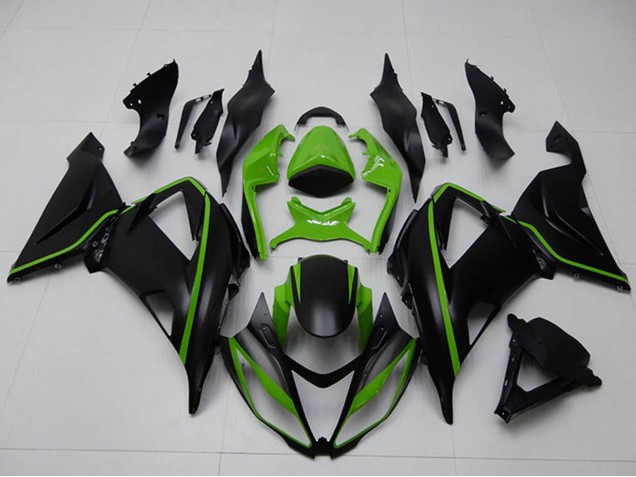 2013-2018 Green Matte Black Kawasaki ZX6R Motorcycle Fairings UK