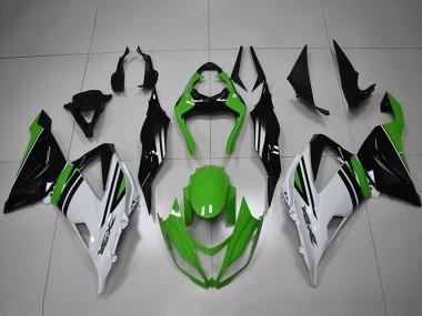 Buy 2013-2018 Green White Black Stripe Kawasaki ZX6R Motorcycle Fairings UK