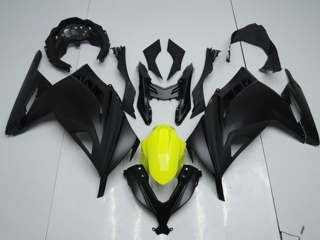 2013-2018 Matte Black Yellow Kawasaki ZX300R Motorcycle Fairings UK