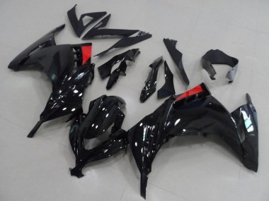Buy 2013-2018 Glossy Black Red Kawasaki ZX300R Motorcycle Fairings UK