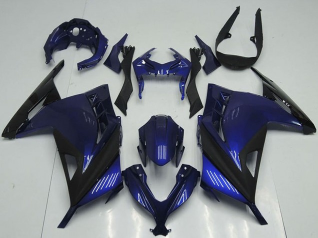 2013-2018 Blue Black Kawasaki ZX300R Motorcycle Fairings UK