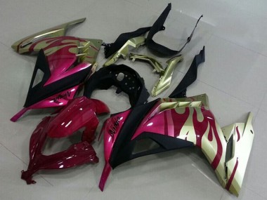 Buy 2013-2018 Glold Pink Red Black Kawasaki ZX300R Motorcycle Fairings UK