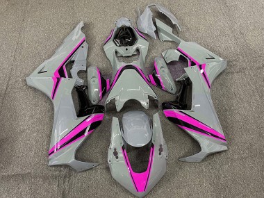 Buy 2017-2024 Nardo Grey with Pink Stripe Honda CBR1000RR Motorcycle Fairings UK