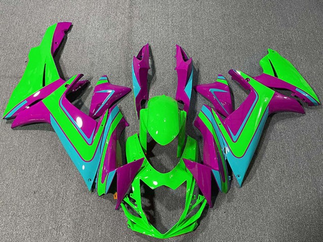 2011-2024 Green Magenta Light Blue Suzuki GSXR 600 / GSXR 750 Motorcycle Fairings UK