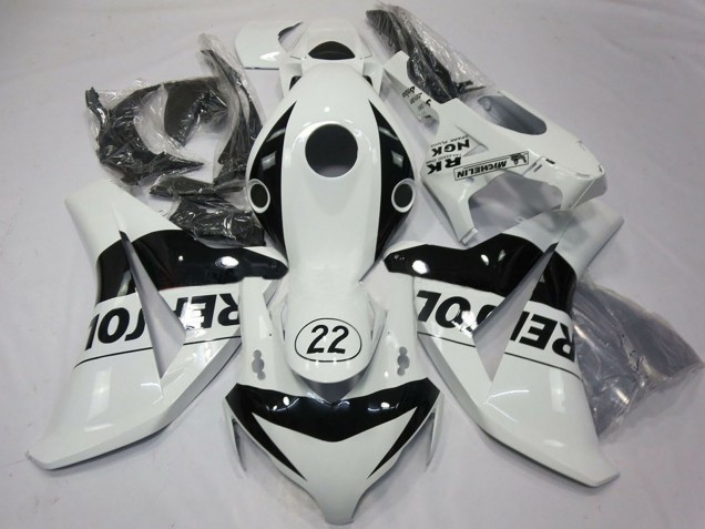 2008-2011 White Glossy Black Repsol 22 Honda CBR1000RR Motorcycle Fairings UK