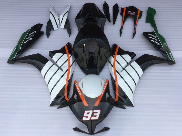 2012-2016 White Orange Glossy Black Baracuda 93 Honda CBR1000RR Motorcycle Fairings UK