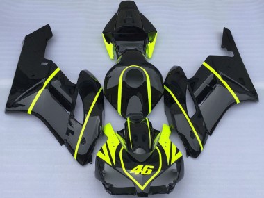 Buy 2004-2005 Glossy Black High Viz Yellow 46 Honda CBR1000RR Motorcycle Fairings UK