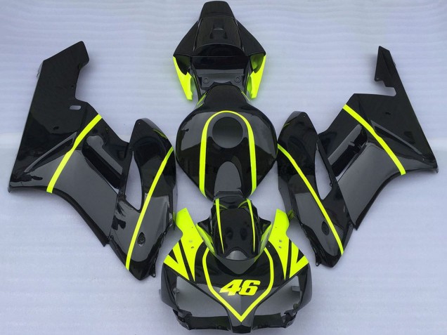 2004-2005 Glossy Black High Viz Yellow 46 Honda CBR1000RR Motorcycle Fairings UK