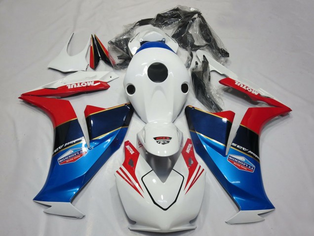2012-2016 White Red Blue Motul Honda CBR1000RR Motorcycle Fairings UK