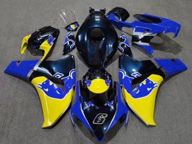 Buy 2008-2011 Dark Blue Yellow Red Bull Honda CBR1000RR Motorcycle Fairing UK
