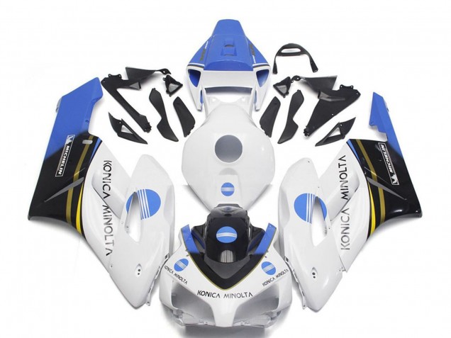 2004-2005 White Light Blue Glossy Black Konica Minolta Honda CBR1000RR Motorcycle Fairings UK