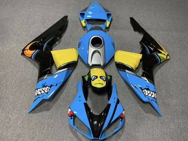 Buy 2006-2007 Light Blue Yellow Silver Glossy Black Shark Honda CBR1000RR Motorcycle Fairings UK