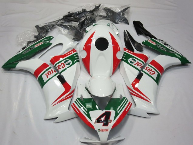 2012-2016 White Red Green Castrol 4 Honda CBR1000RR Motorcycle Fairings UK