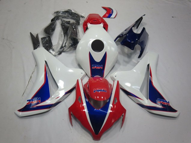 2008-2011 White Red Blue HRC Style Honda CBR1000RR Motorcycle Fairings UK