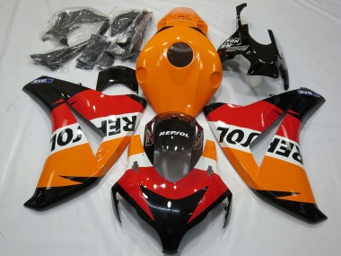 Buy 2008-2011 Orange White Red Glossy Black Repsol Honda CBR1000RR Motorcycle Fairings Kit UK