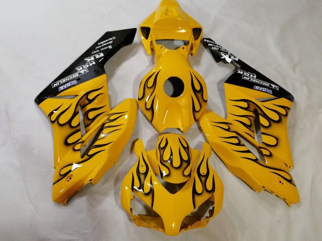 2012-2016 Yellow Black Flame Honda CBR1000RR Motorcycle Fairings UK