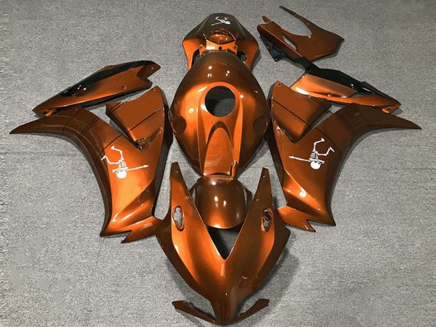 2012-2016 Deep Orange Glossy Black Honda CBR1000RR Motorcycle Fairings UK