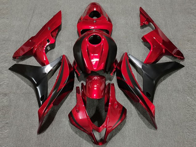 2007-2008 Red Glossy Black OEM Style Honda CBR600RR Motorcycle Fairing UK