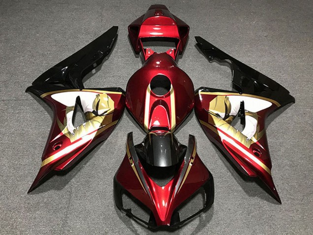2006-2007 Red White Gold Glossy Black Honda CBR1000RR Motorcycle Fairings UK