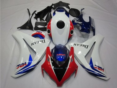 Buy 2008-2011 White Red Blue HRC Dream Glossy Black Honda CBR1000RR Motorcycle Fairings UK